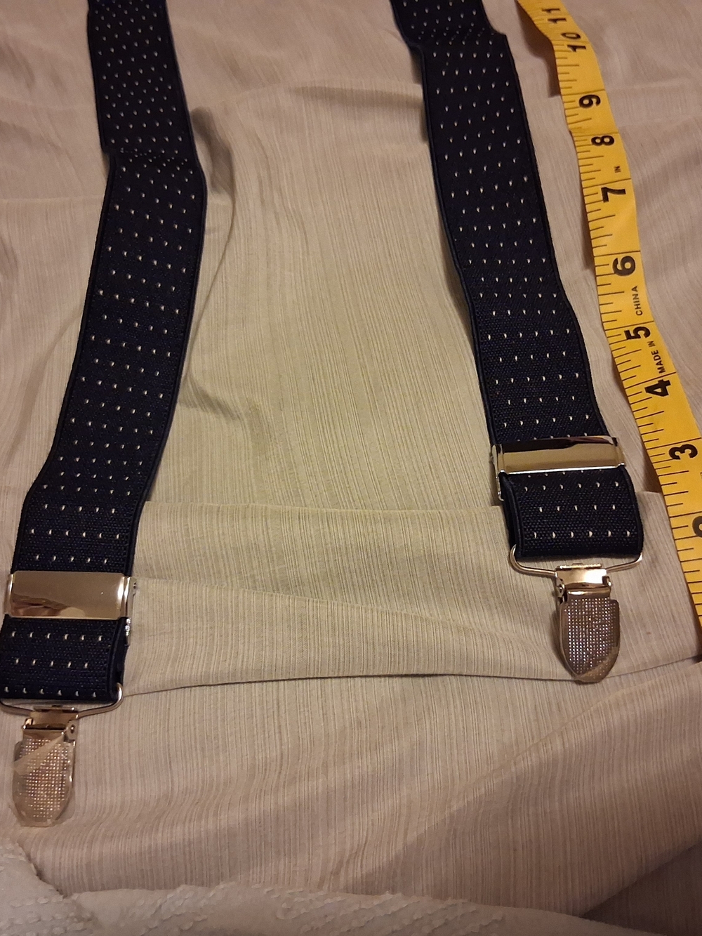 Classic Men's Black Clip Suspenders with Silver Hardware